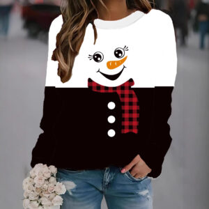 Women's Daily Casual Christmas Digital Printing Sweater