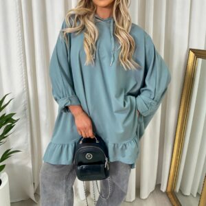 Women's Loose Lotus Leaf Mid-length Sweater