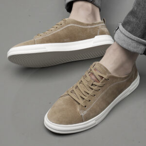 Spring Low-top Lace-up Cowhide Flat Versatile Sports Casual Shoes