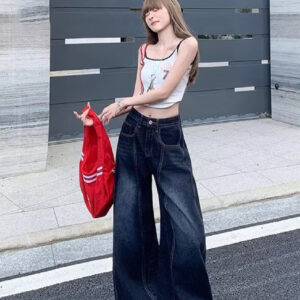 Women's American-style High Waist Machete Jeans