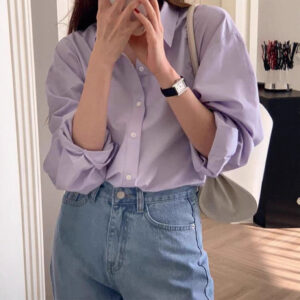 Pure Cotton Loose Long Sleeve Shirt