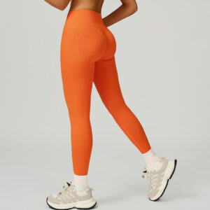 Sports Running Fitness Contrast Color Binding High Waist Slim Pants