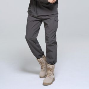 Outdoor Men's Fleece Soft Shell Pants Breathable And Windproof Wear-resistant