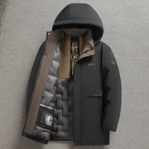 Mid-length Cotton-padded Coat Men's Windproof Thick Warm Jacket