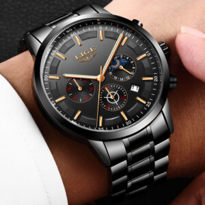 Men's Fashion Waterproof Moon Quartz Business Sports Watch