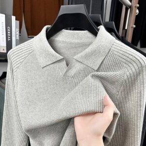 Men's Spring And Autumn Trendy All-matching Scissors Collar All-matching