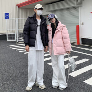 Short Cotton Jacket Women's Warm Hooded Windproof Cotton-padded Jacket