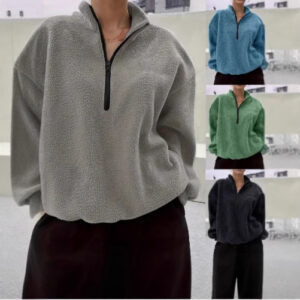 Women's Long-sleeved Casual Solid Color Simple Sweater
