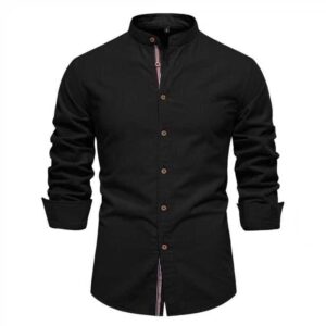 Men's Solid Color Long Sleeve Shirt