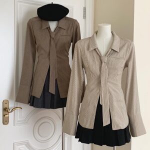 Striped Shirt For Women New Early Autumn Top Long Sleeve