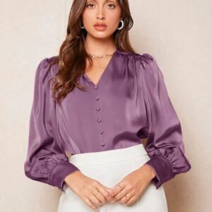 Shirt Women's Satin Top Fashion Charm