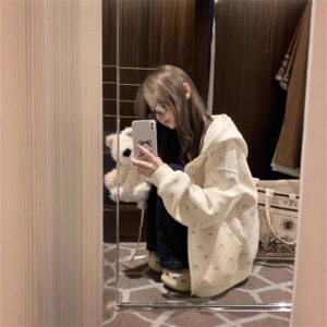 Cardigan Zipper Loose Casual Top Women