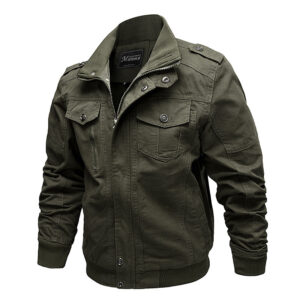 Men's Casual Cotton Tooling Plus Size Jacket