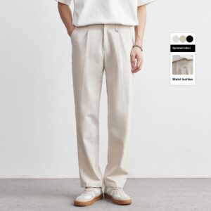 Straight Drooping Casual Pants Men's Loose Suit Pants