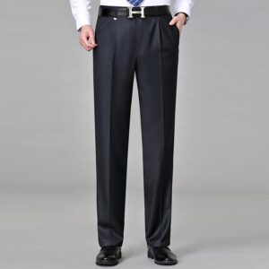 Mulberry Silk Men's Middle-aged Loose Straight Non-ironing Suit Pants