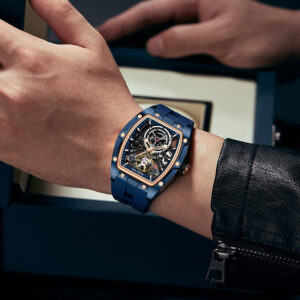 Men's Steel Case Full Hollow Automatic Mechanical Watch