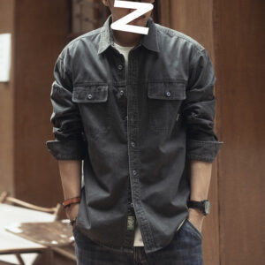 Spring Style Loose Safari Jacket Denim Shirt