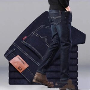 Jeans Men's Loose Straight Mid-waist